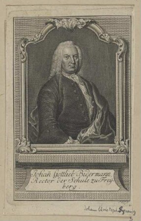 Bildnis des Johann Gottlieb Bidermann
