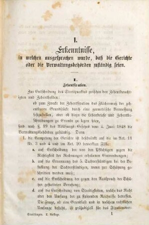 Streitfragen aus den Erkenntnissen des obersten Gerichtshofes des Königreichs Bayern in Competenzconflicten zwischen den Gerichten und Verwaltungs-Behörden .... 1, ... vom Jahre 1851 bis 1858