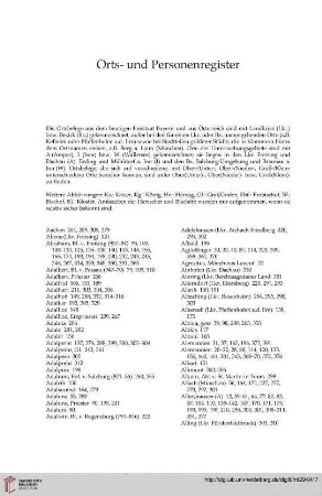 Orts- und Personenregister