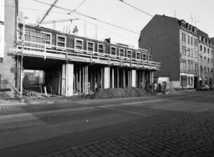 Dresden-Friedrichstadt, Friedrichstraße 24. Baustelle des Wohn- und Geschäftshauses