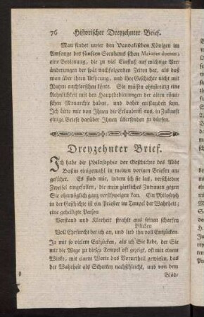 76-88, Dreyzehnter Brief. - Vierzehnter Brief.