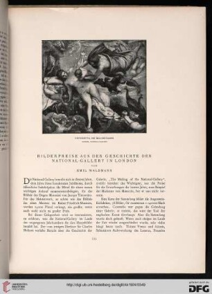 Bilderpreise aus der Geschichte der National-Gallery in London