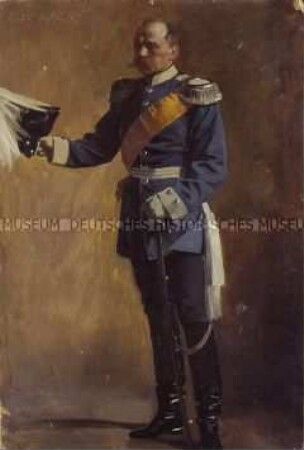 Vorstudie für ein Porträt König Albert I. von Sachsen (1873-1902) in Offiziersuniform