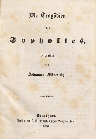 Die Tragödien des Sophokles