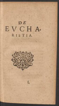 De Eucharistia.