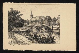 2, Tübingen, alte Neckarbrücke.