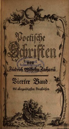 Poetische Schriften, Vierter Band