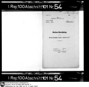 Betriebsjahre 1861/62 - 1864/65