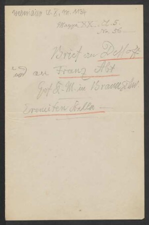 Brief an Franz Abt : 12.11.1878