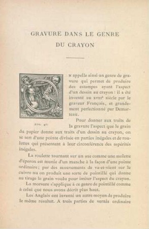 Gravure dans le genre du crayon