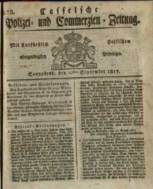 Nr. 78, Sonnabend, den 27sten September 1817