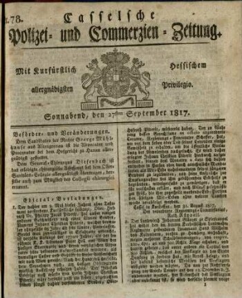 Nr. 78, Sonnabend, den 27sten September 1817