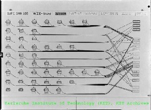 Schautafel des bauzugehörigen Forschungs- und Entwicklungsprogramms (BzFE) des Schnellen Natriumgekühlten Reaktors (SNR 300) vom 24.02.1975