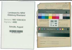 Entnazifizierung August Schulte , geb. 20.09.1892 (Lehrer)