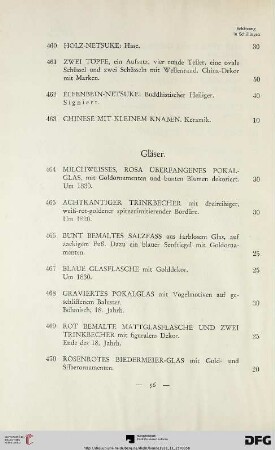 Gläser (Nr. 464-474)