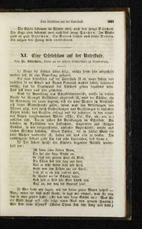 ¬Eine¬ Leselektion auf der Unterstufe