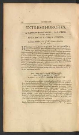 Extremi Honores, A Carolo Emmanuele, Sab. Duce, Cypri Rege