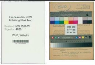 Entnazifizierung Wilhelm Wolff , geb. 31.08.1903 (Telefonist)