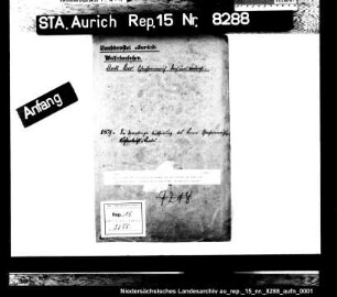 Das Gesuch der Leerer Osterhammrichs Deichacht um Aufrechterhaltung ihres ungeteilten Eigentums am Außendeichland