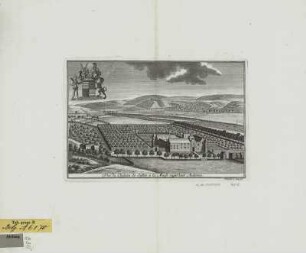 Ansicht des Schlosses Seilles in der Andenne, Belgien, Kupferstich, um 1720 : Vue du Chateau de Seilles à la Meuse regardant Andenne / Remacle le Loup fecit. - [S.l.] , [ca. 1720]. - 1 Kunstbl. : Kupferst. ; 22 x 14 cm