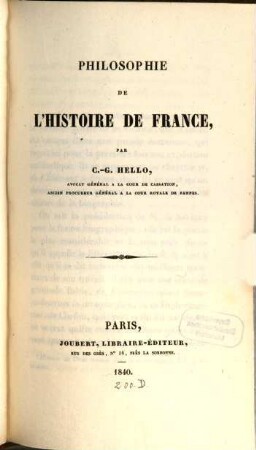 Philosophie de l'histoire de France
