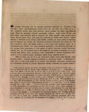 (Programma quo) Universitatis Reg. Bavar. Fridericia Alexandrinae Erlangensi sacularia prima celebranti ex animi sententia ?? et pietatis veta pro ?? incotumitate nuncupat Universitas Regia Boruss. Fridericiona Gemina Halis consociata : Inest Meieri Commentatio de proscenia
