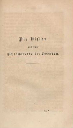 Die Vision auf dem Schlachtfelde bei Dresden