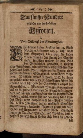Das fünffte Hundert nützlicher und denckwürdiger Historien.
