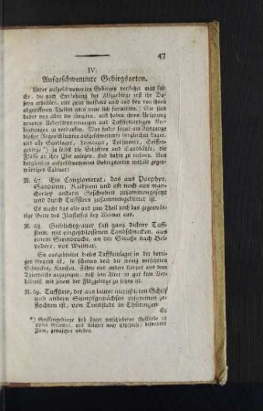 IV. Aufgeschwemmte Gebirgsarten.