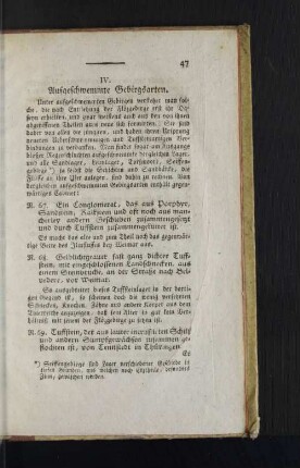 IV. Aufgeschwemmte Gebirgsarten.