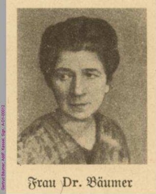 Porträt von Gertrud Bäumer