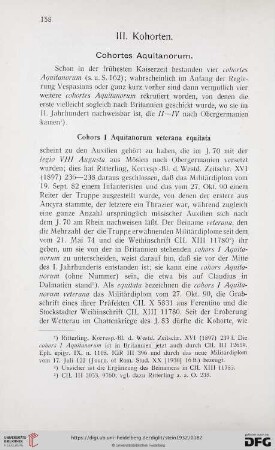 III. Kohorten