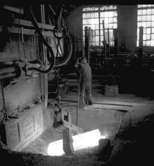Arbeiter im Walzwerk Ilsenburg