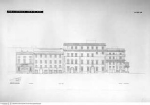 Aufriß der Fassade zur Via Sistina