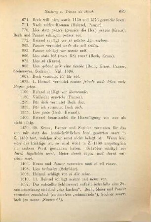 Nachtrag zu Tristan als Mönch