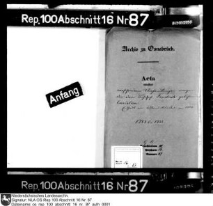 Verhandlungen wegen der dem Bischof Friedrich zustehenden Kurialien