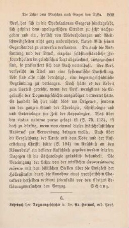 509-517 [Rezension] Harnack, Adolf von, Die Entwickelung des kirchlichen Dogmas II/III