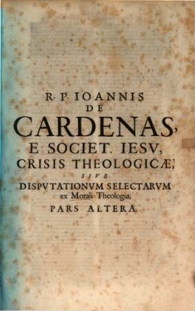 Crisis theologica bipartita, 2