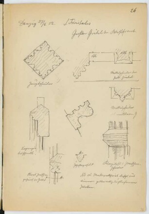 Trinitatiskirche, Danzig: Details (aus: Skizzen- und Fotoalbum 20)