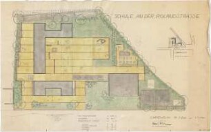 Schneider - Esleben, Paul; Düsseldorf, Rolandstr. 40; Rolandschule - Gartenplan
