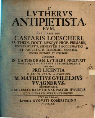 Lutherus antipietista