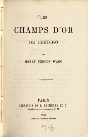 Les Champs d'or de Bendigo