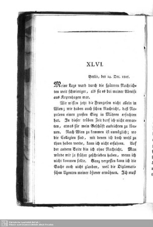 XLVI. Berlin, den 14. Dec. 1805