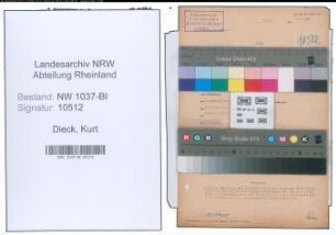 Entnazifizierung Kurt Dieck , geb. 03.08.1897 (Bergmann)