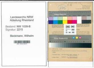 Entnazifizierung Wilhelm Beckmann , geb. 08.09.1906 (Arzt)