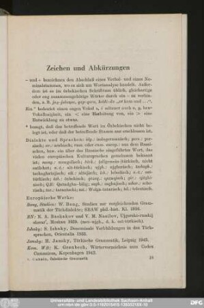 Zeichen und Abkürzungen