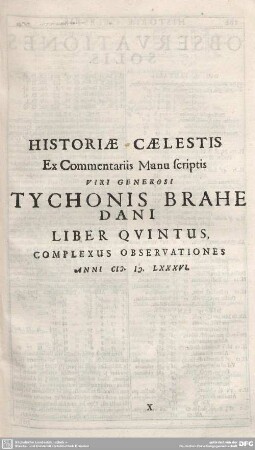 HISTORIAE CAELESTIS ... LIBER QVINTUS ...