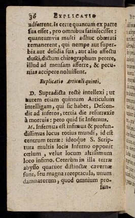 36-42, Explicatio Articuli quinti