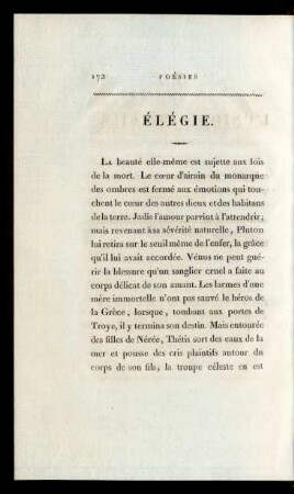 Élégie.