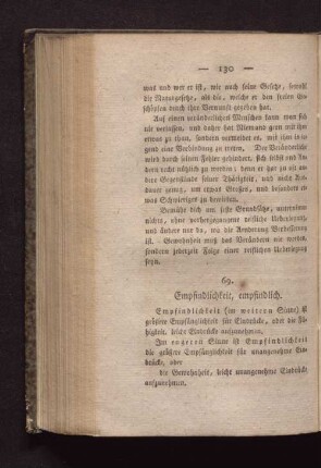 69. Empfindlichkeit, empfindlich.